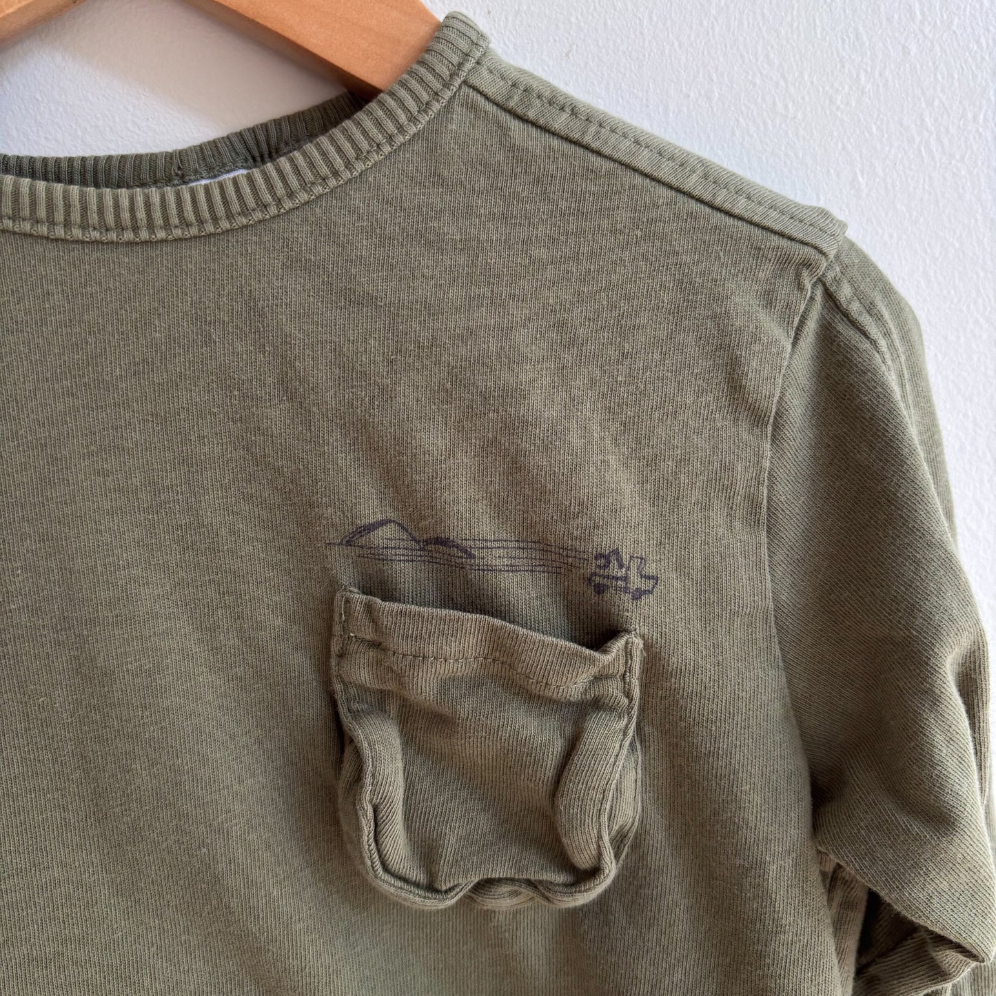 Green Pocket Tee (2-3Y)