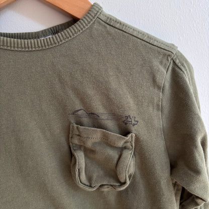 Green Pocket Tee (2-3Y)