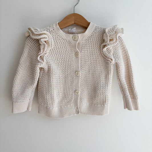 Cream Ruffle Cardigan (12-18M)