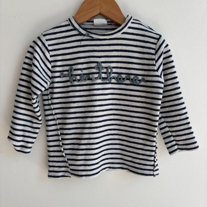 Textured Striped Long Sleeve Shirt (9-12M)