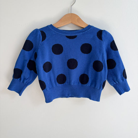 Royal Blue Polka Dot Sweater (12-18M)
