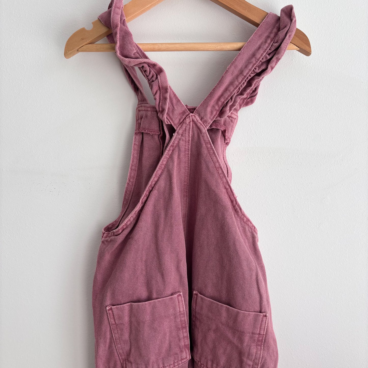 Pinky-Purple Ruffle Overalls (4Y)