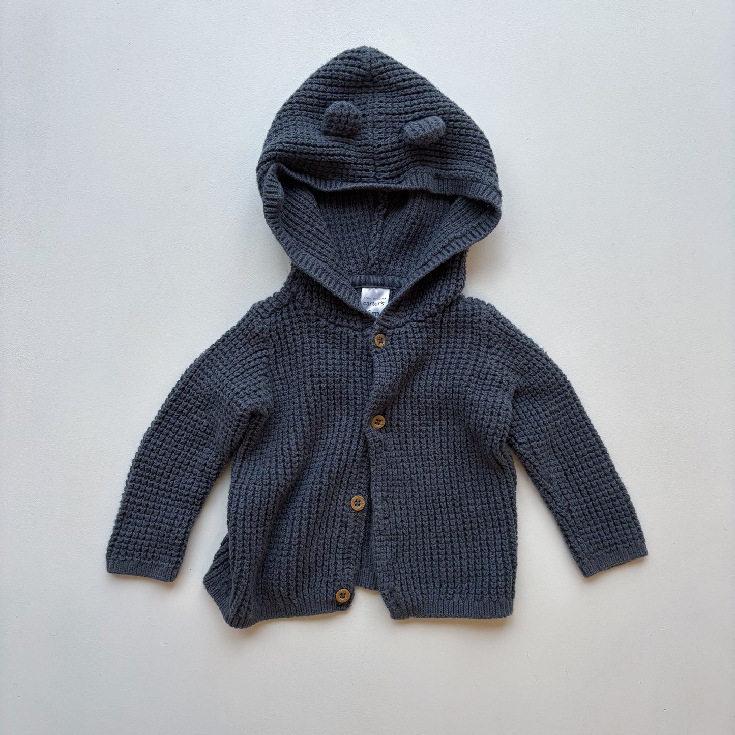 Blue Knit Bear Sweater (3-6M)