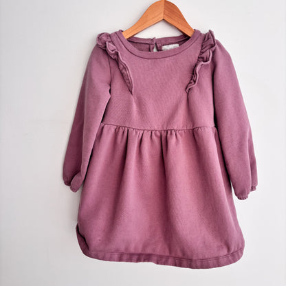 Organic Purple Sweatshirt Dress (3T)