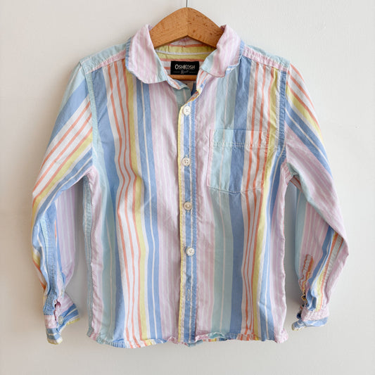 Pastel Striped Button-Up Shirt (5T)