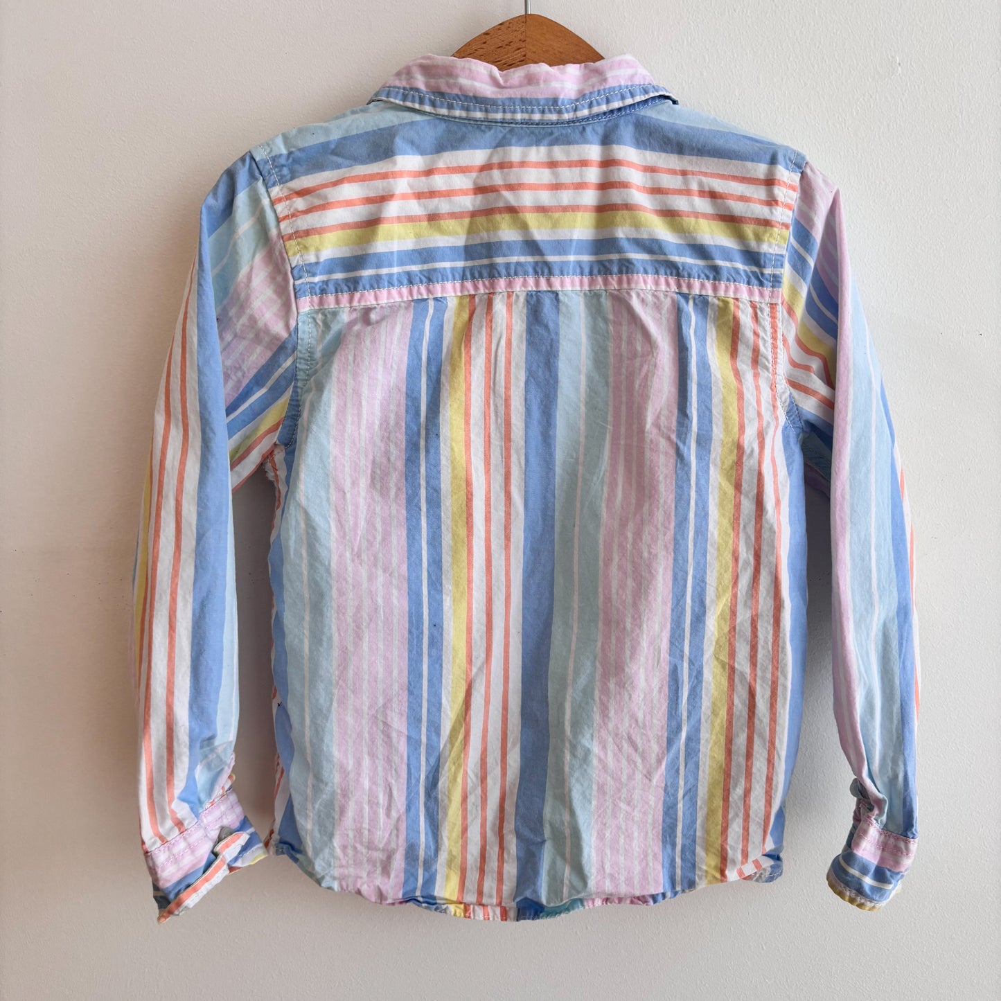 Pastel Striped Button-Up Shirt (5T)