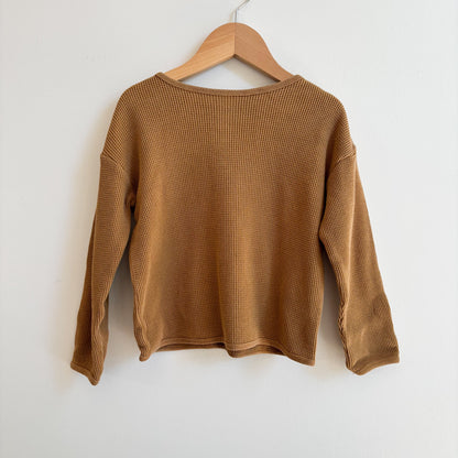 Brown Waffle Shirt  (4T)