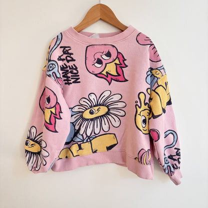 Pink Patterned Sweatshirt (6Y)
