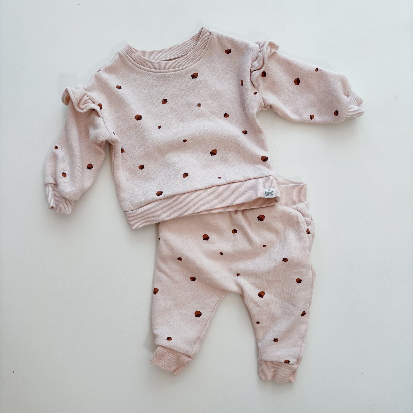 Acorn Print Sweatsuit (3-6M)