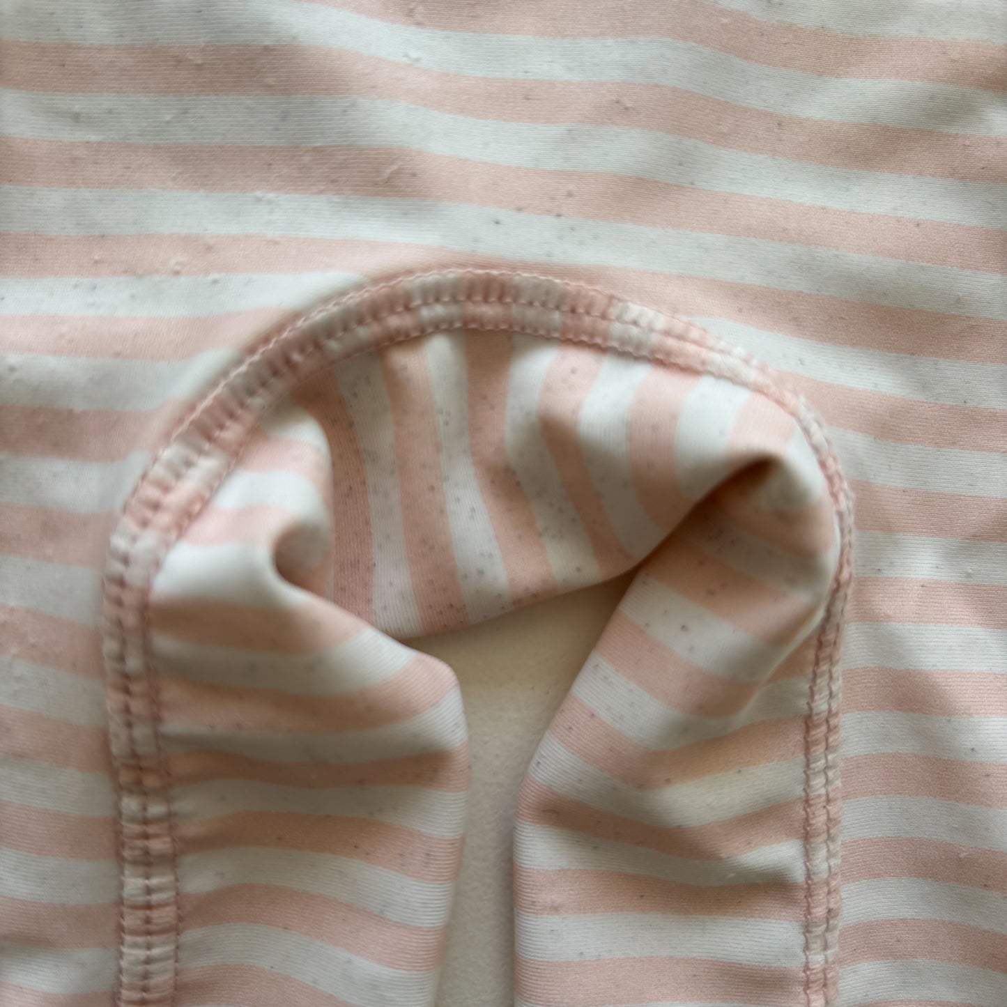 Pale Pink Striped Swim Suit (3/4T)