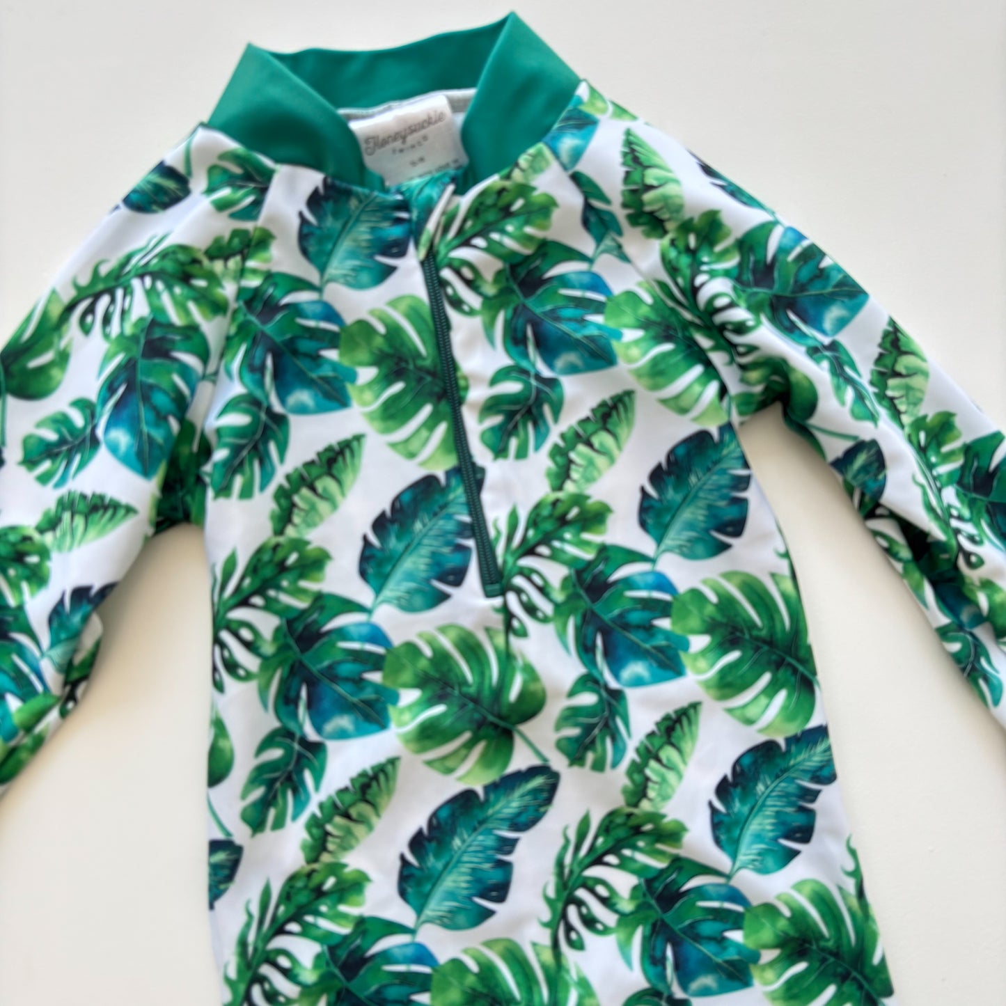 Green Leaf Print Swim Suit (12-18M)