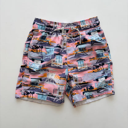 Pink Patterned Swim Trunks (6-7Y)