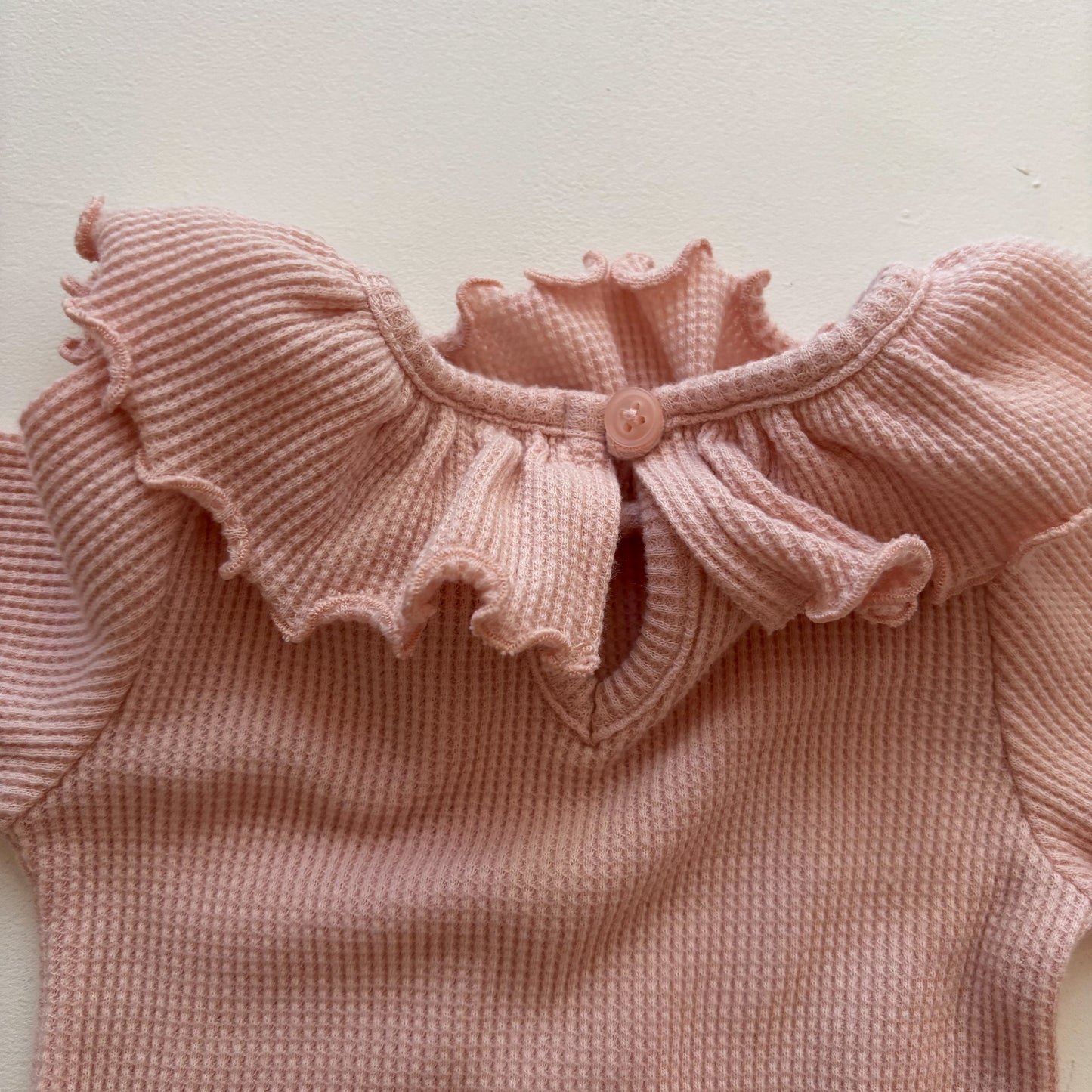 Light Pink Waffle Bodysuit (0-3M)