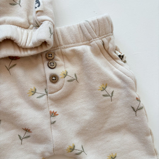 Cream Floral Sweatsuit (3-6M)