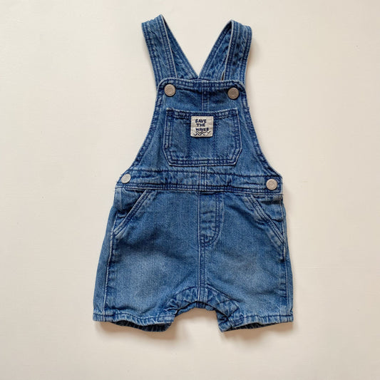 Denim Overall Shorts (3-6M)