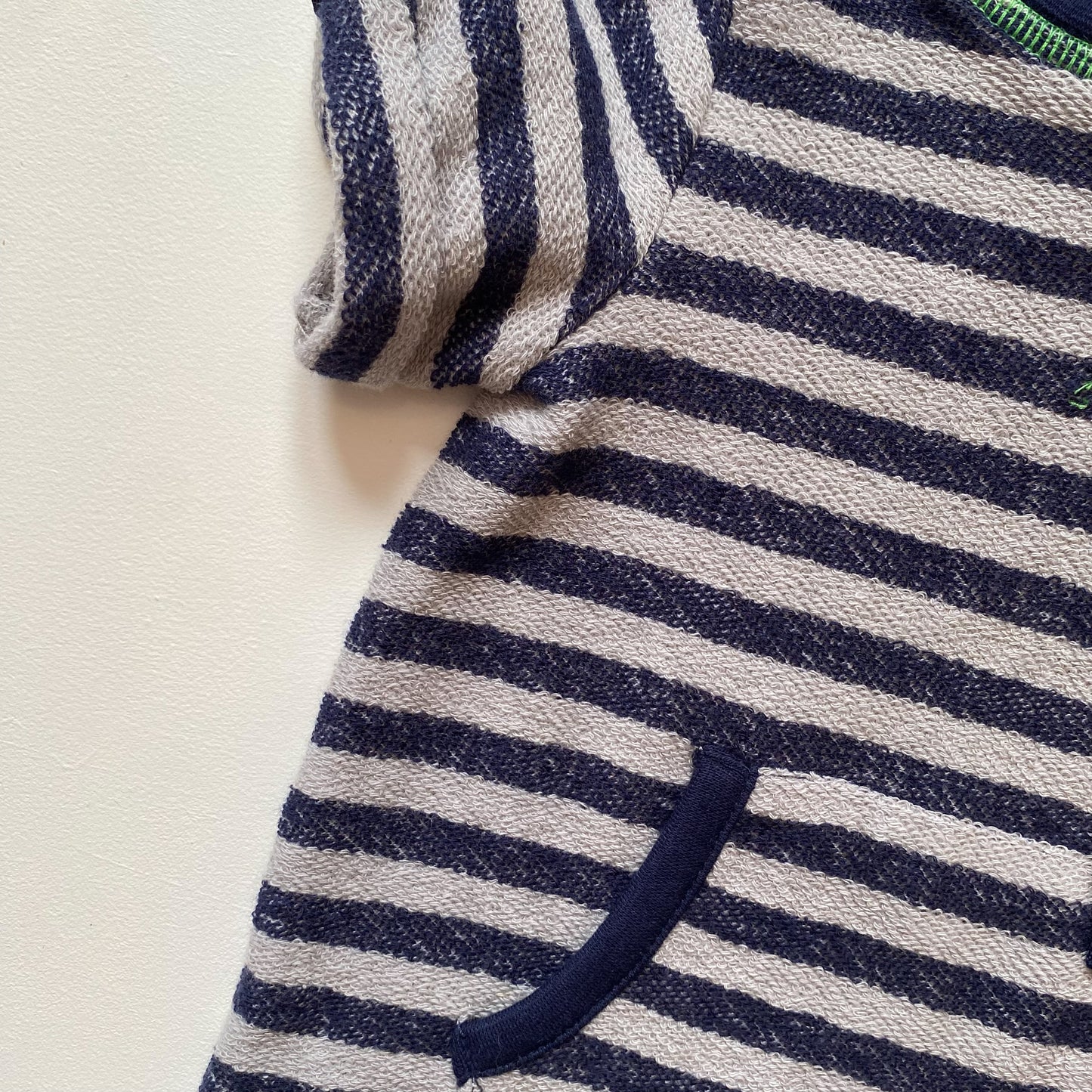 Striped Hooded Romper (0-3M)