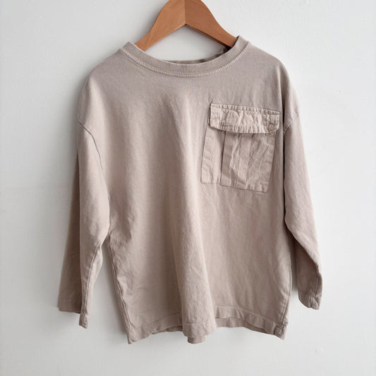 Beige Long Sleeve Pocket Shirt (6Y)