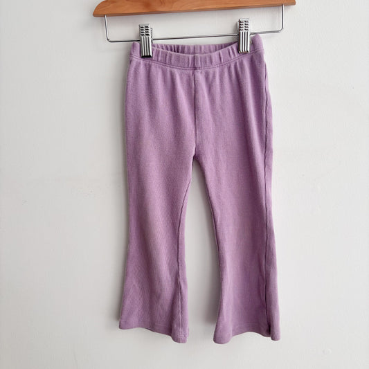 Purple Ribbed Leggings (3Y)