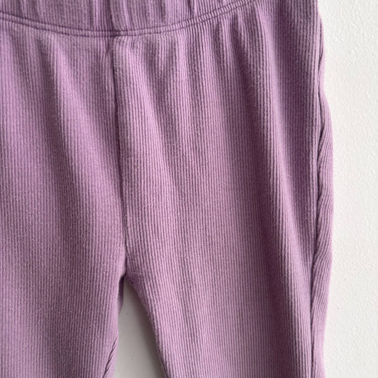 Purple Ribbed Leggings (3Y)
