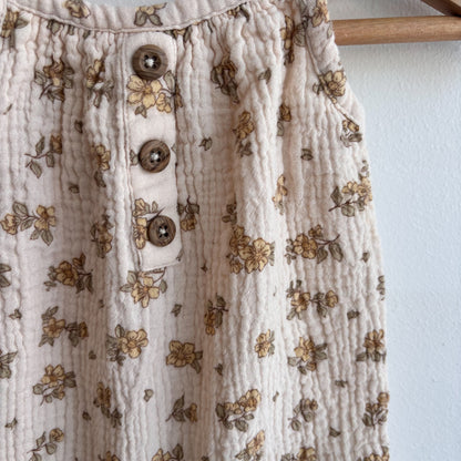 Cream Muslin Romper (3-6M)