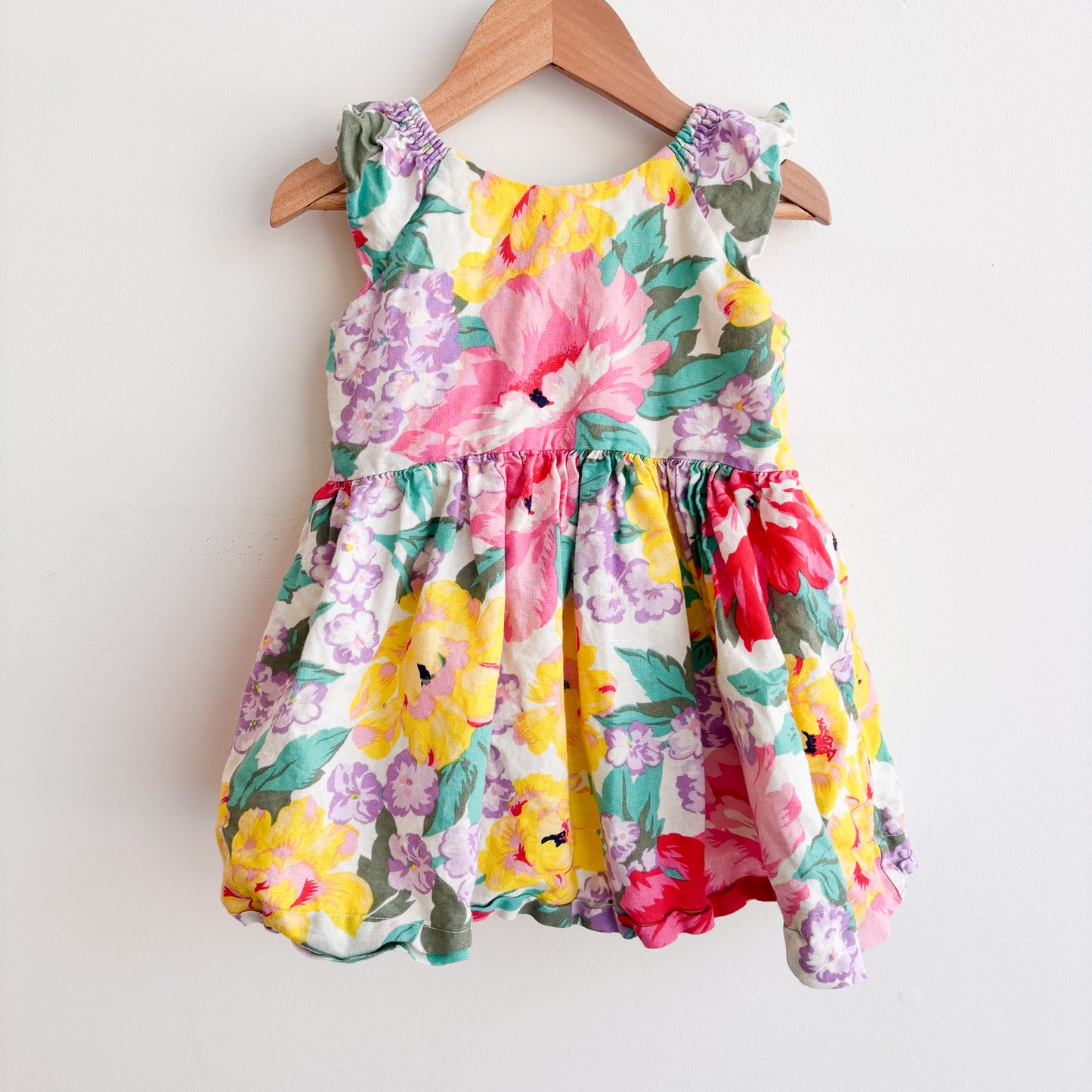 Linen Blend Floral Dress (2Y)