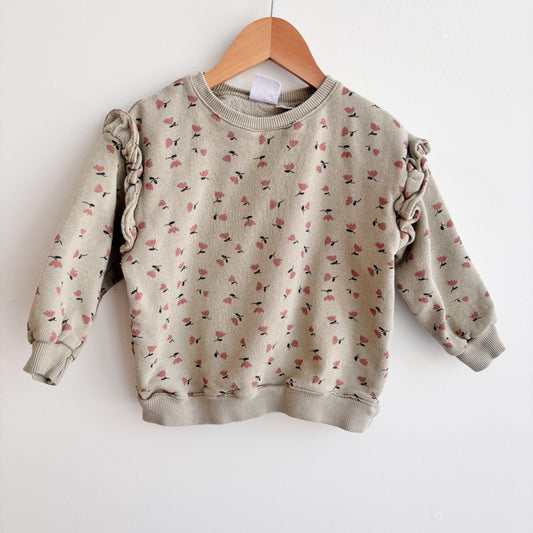 Green Floral Sweatshirt (3Y)