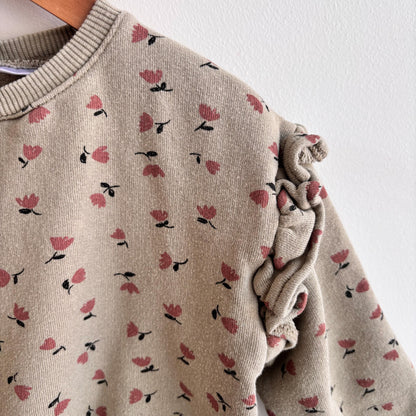 Green Floral Sweatshirt (3Y)