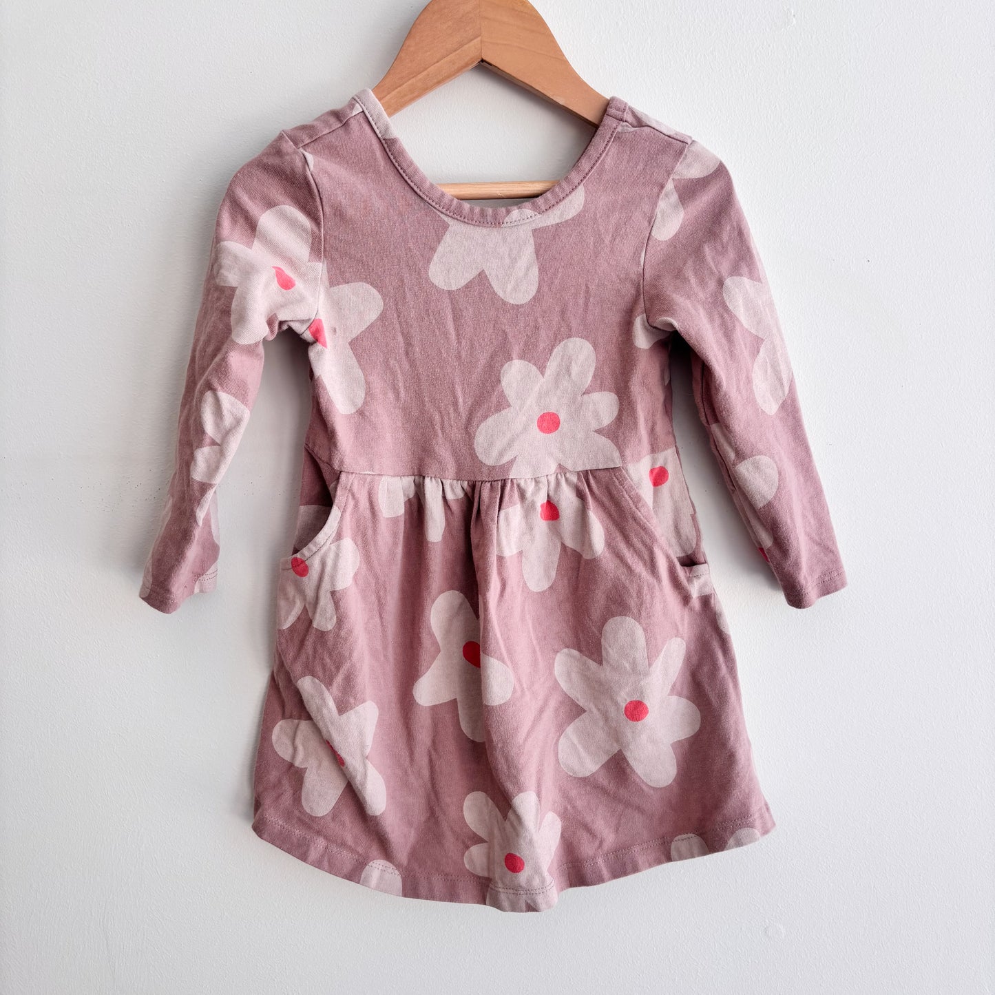 Stretchy Purple Flower Dress (2Y)