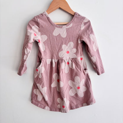 Stretchy Purple Flower Dress (2Y)