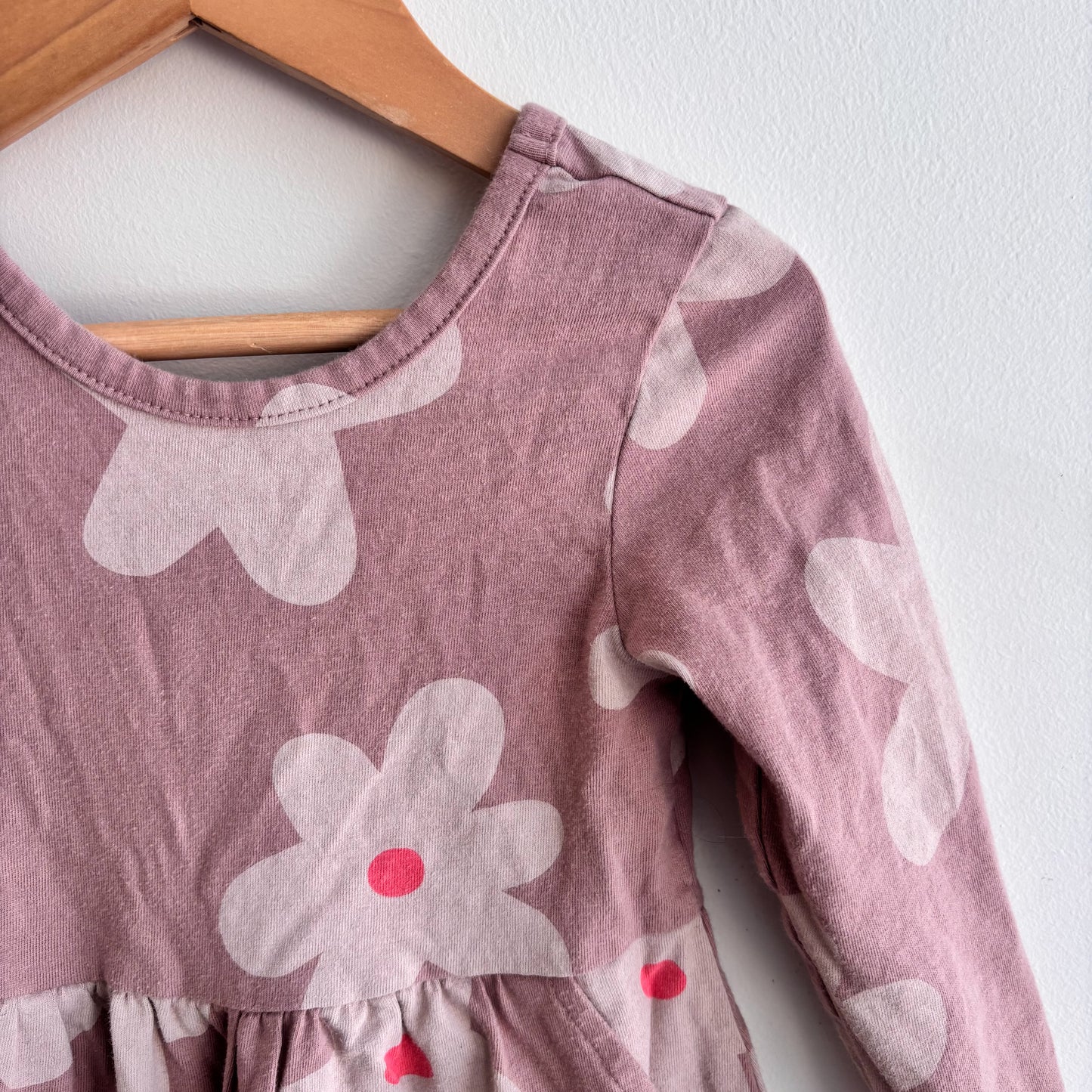 Stretchy Purple Flower Dress (2Y)