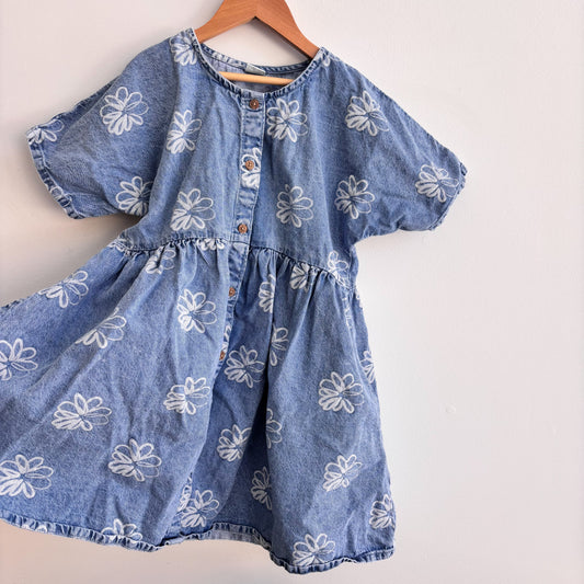 Denim Floral Dress (9Y)