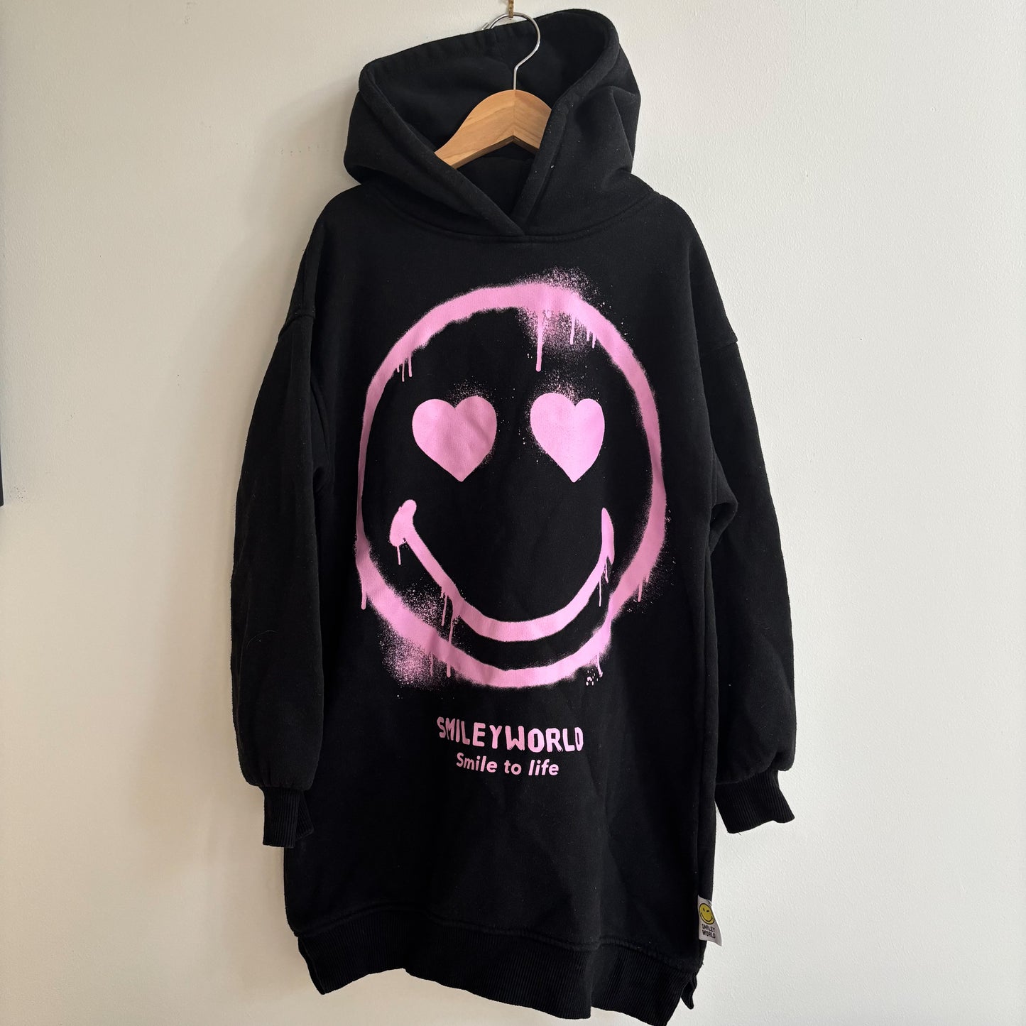 Smiley Sweatshirt Dress / Long Sweatshirt (9Y)
