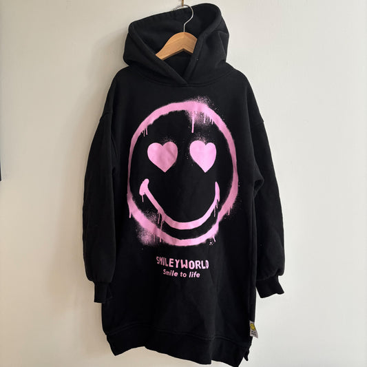 Smiley Sweatshirt Dress / Long Sweatshirt (9Y)