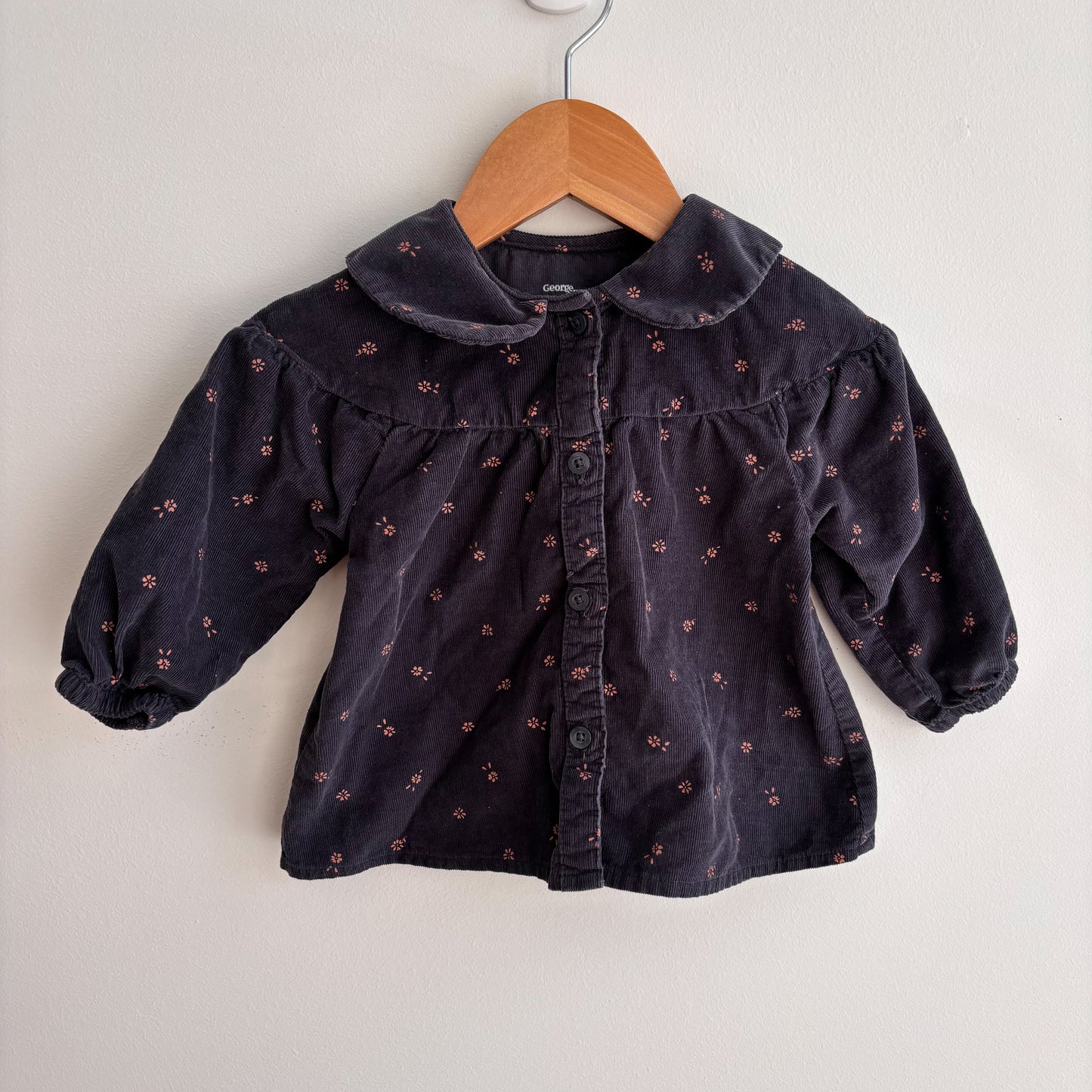 Grey Corduroy Blouse (6-12M)