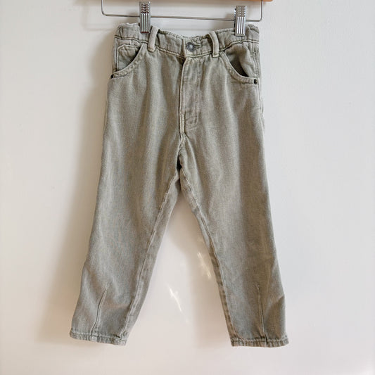 Pale Green Denim Pants (4T)
