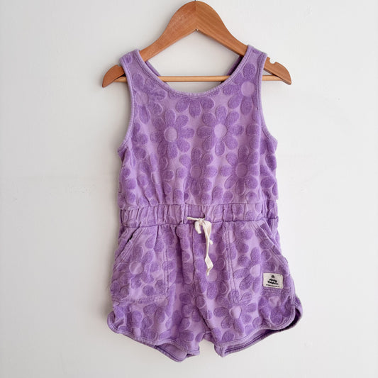 Terry Purple Romper (5Y)