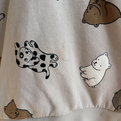 Dog + Bear Print Sweatshirt (9-12M)