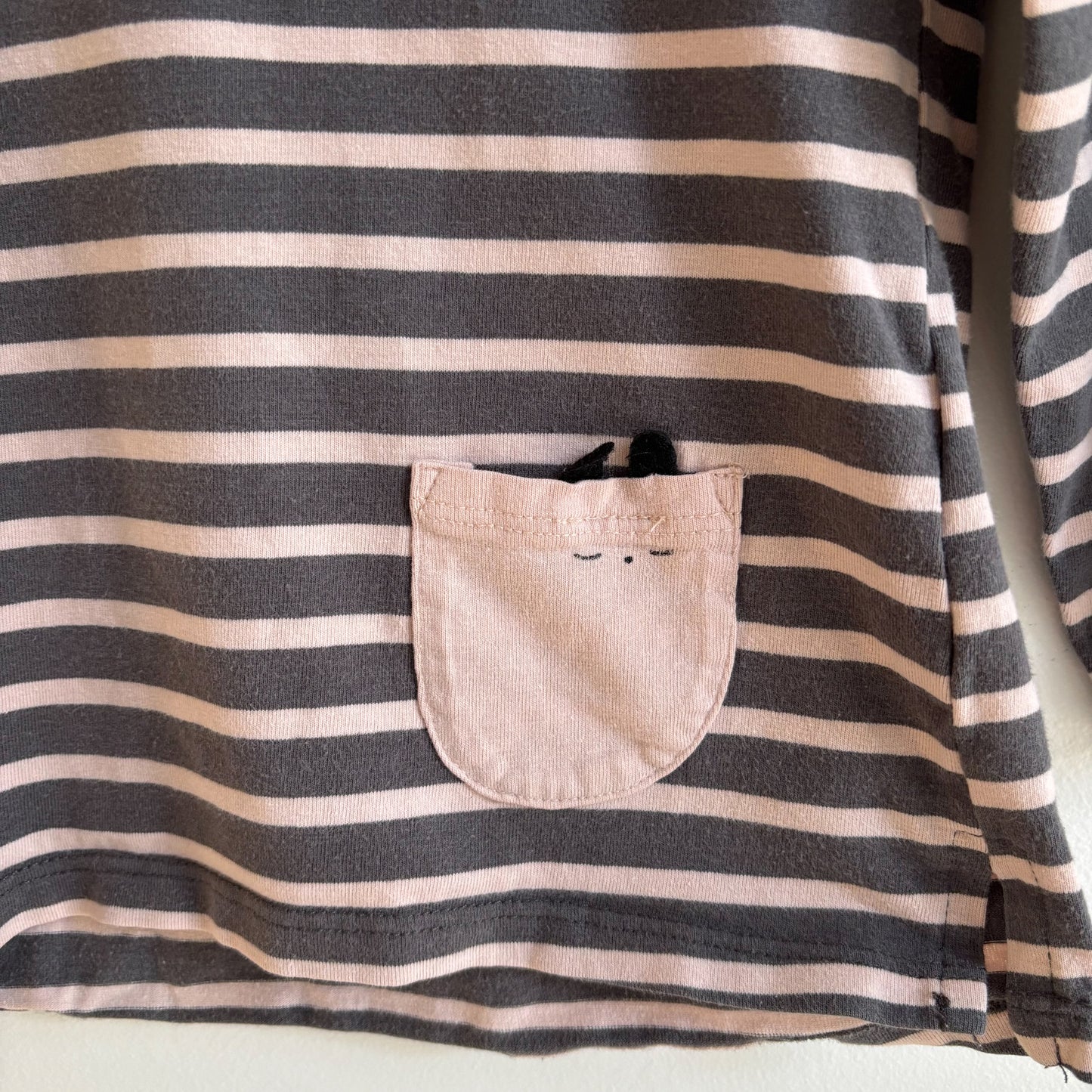 Striped Shirt w/ Animal Pocket (24M)