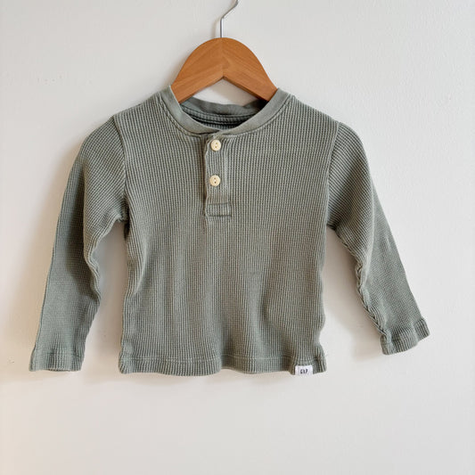 Green Waffle Long Sleeve (18-24M)