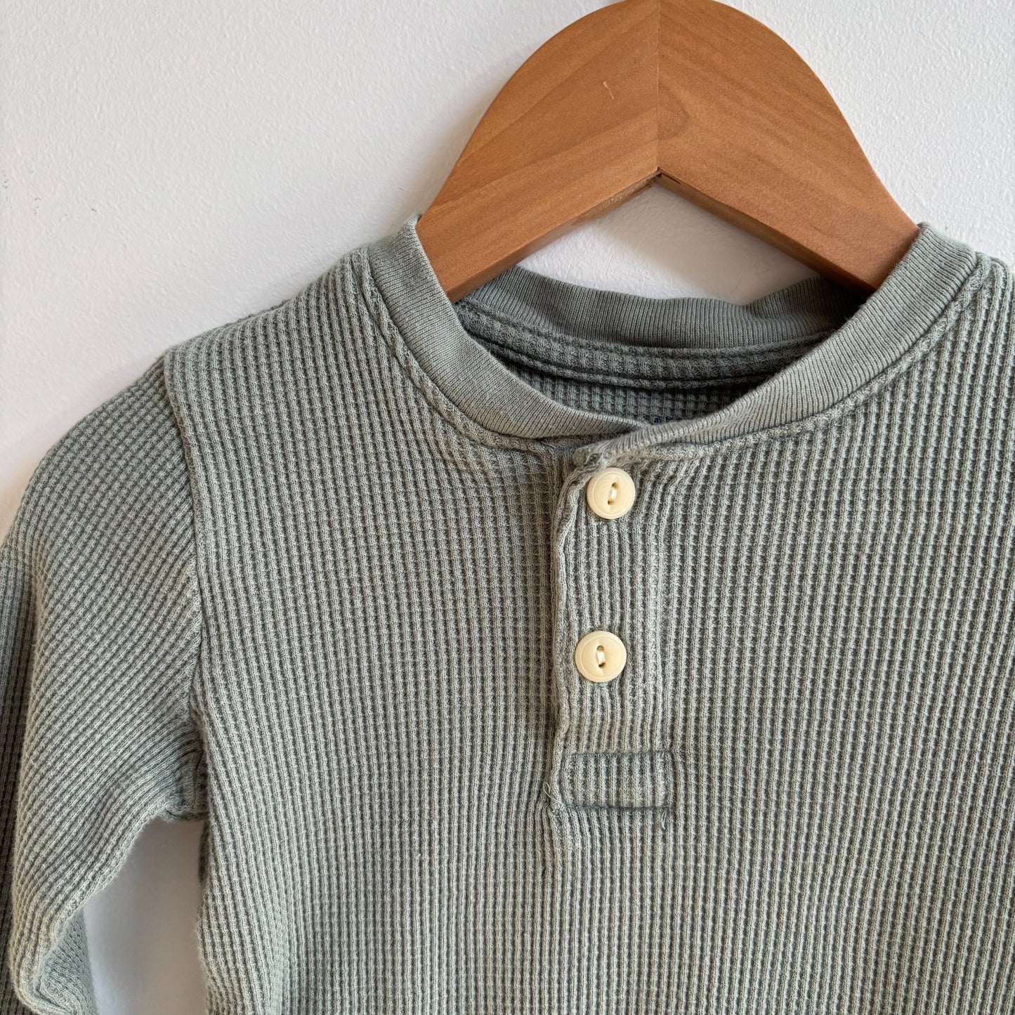 Green Waffle Long Sleeve (18-24M)