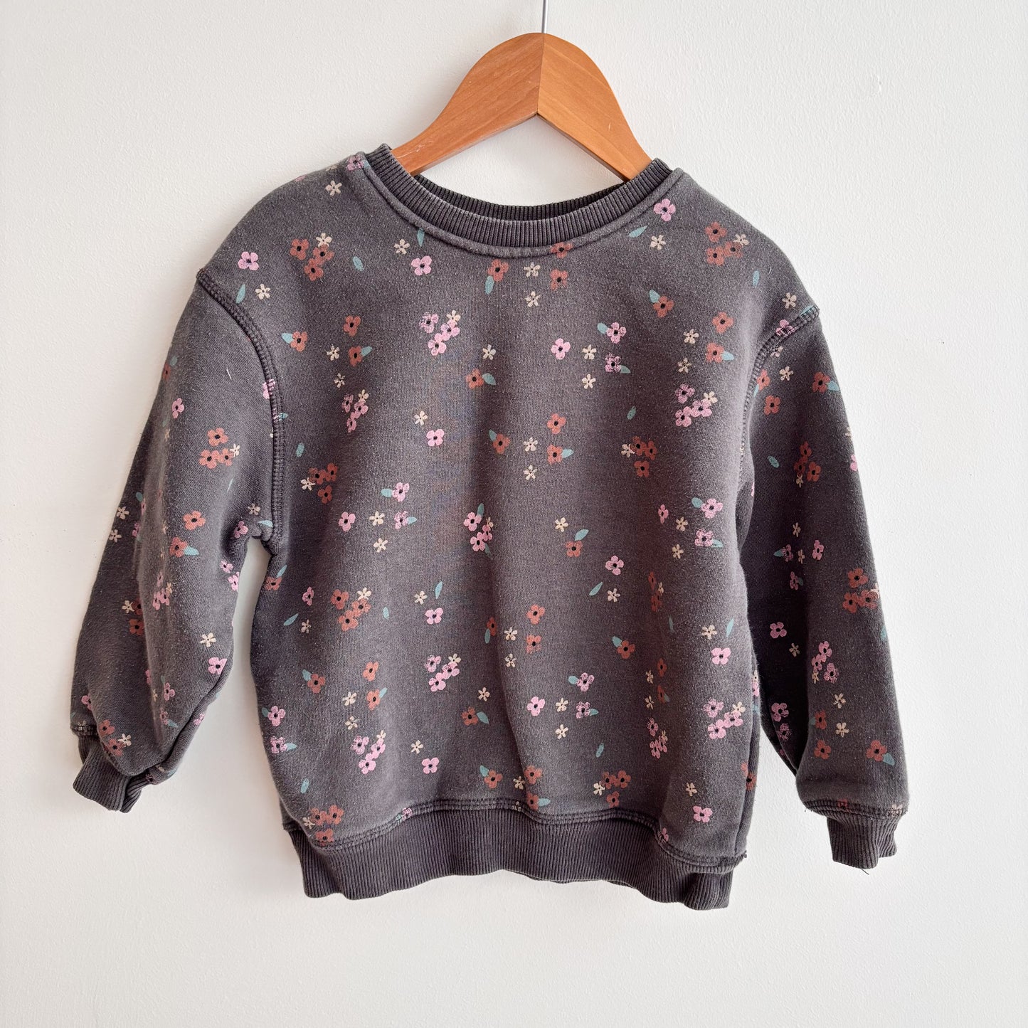 Grey FloralSweatshirt (3Y)