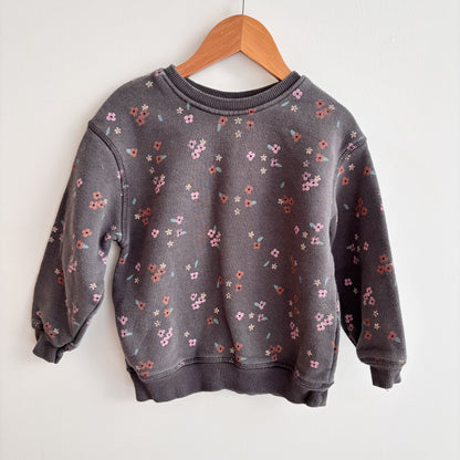 Grey FloralSweatshirt (3Y)