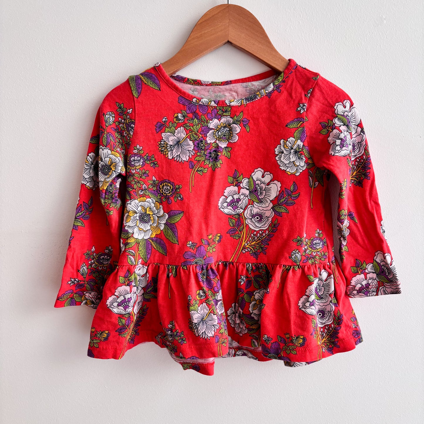 Coral Flower Print Shirt (2T)