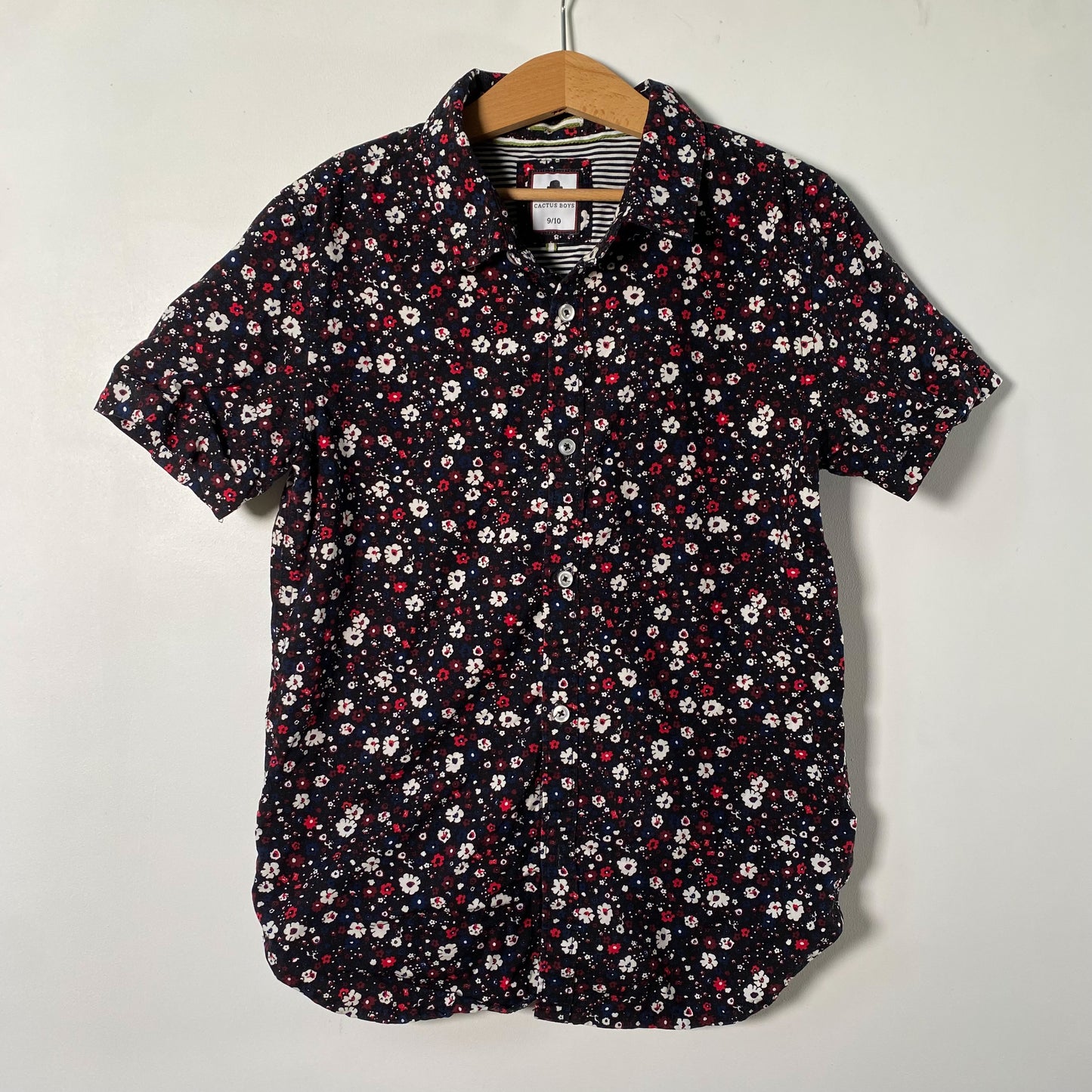 Black Floral Shirt (9/10Y)