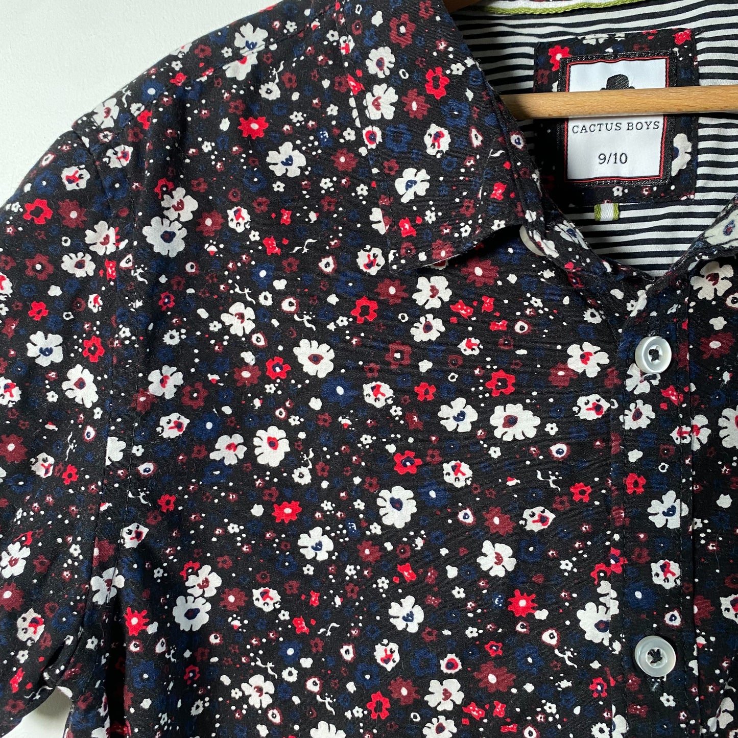 Black Floral Shirt (9/10Y)