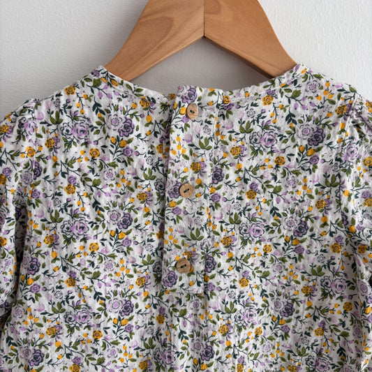 Purple + Yellow Floral Dress (2-3Y)