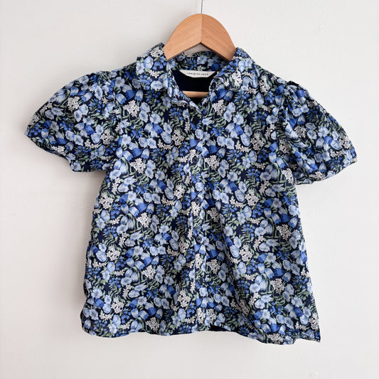 Blue Floral Blouse (7Y)