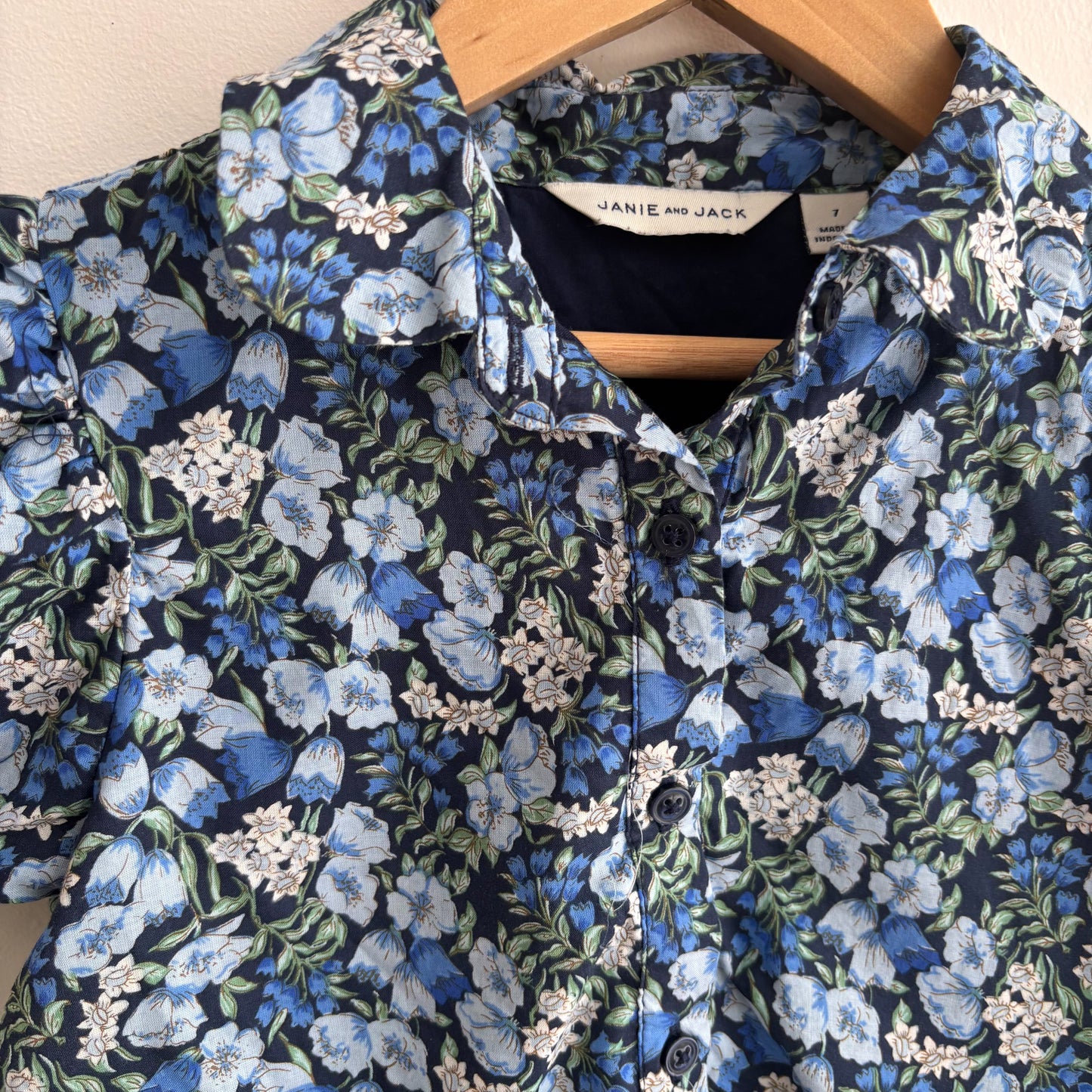 Blue Floral Blouse (7Y)