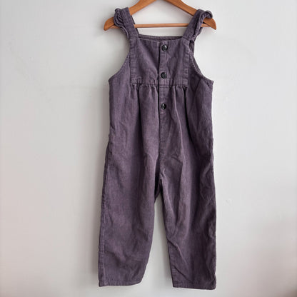Purple Corduroy Overalls (4Y)