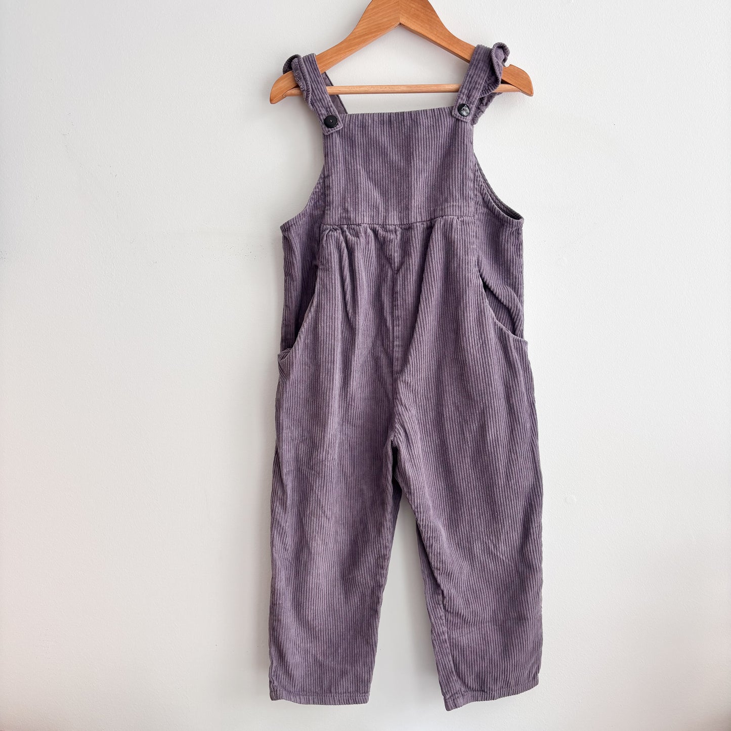 Purple Corduroy Overalls (4Y)